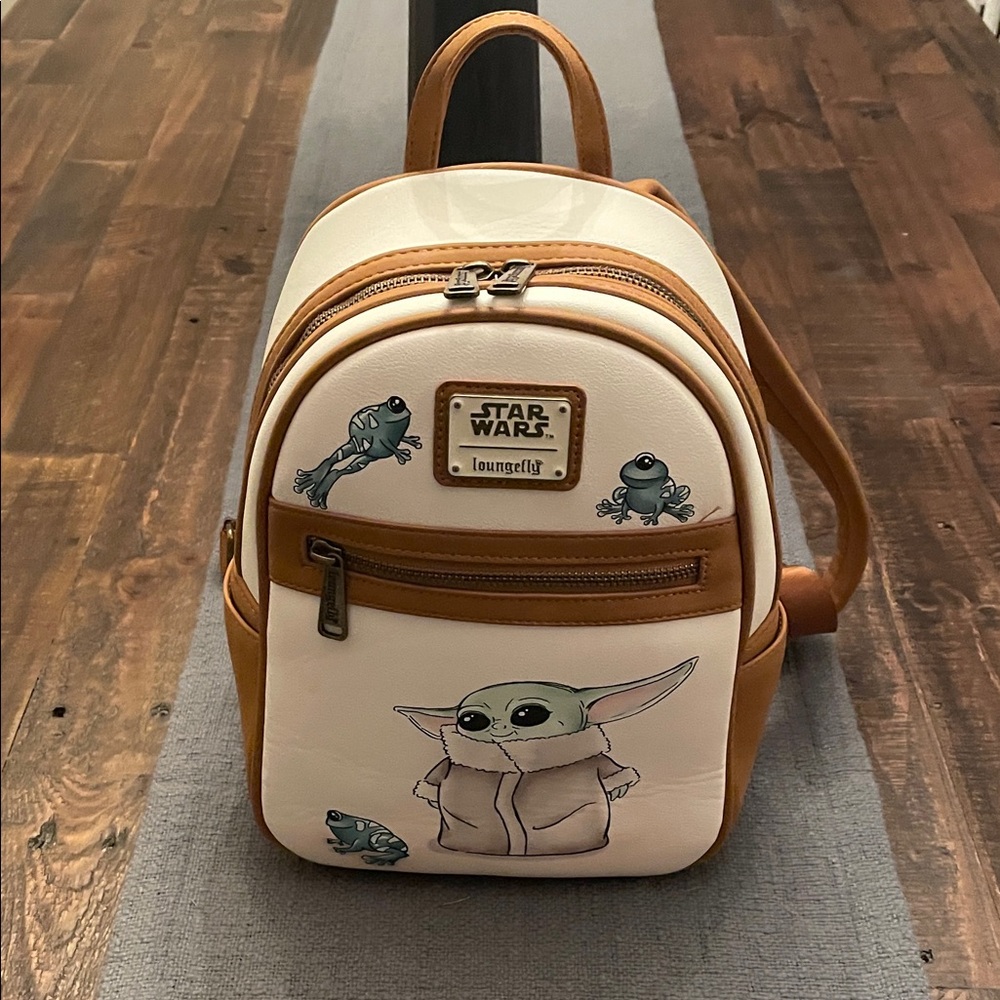 Loungefly Star Wars Baby Yoda Grogu backpack with frogs